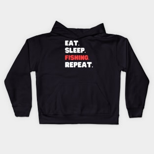 Eat Sleep Fishing Repeat Kids Hoodie